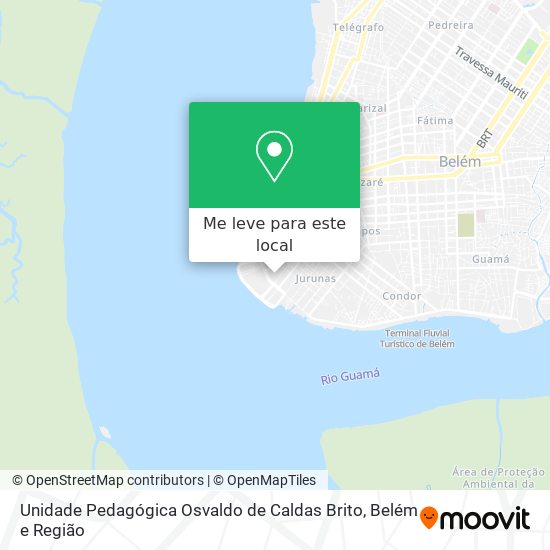 Unidade Pedagógica Osvaldo de Caldas Brito mapa