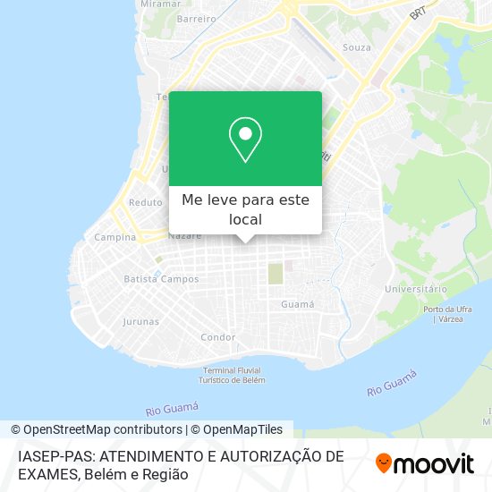 IASEP-PAS: ATENDIMENTO E AUTORIZAÇÃO DE EXAMES mapa