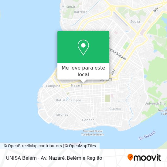 UNISA Belém - Av. Nazaré mapa