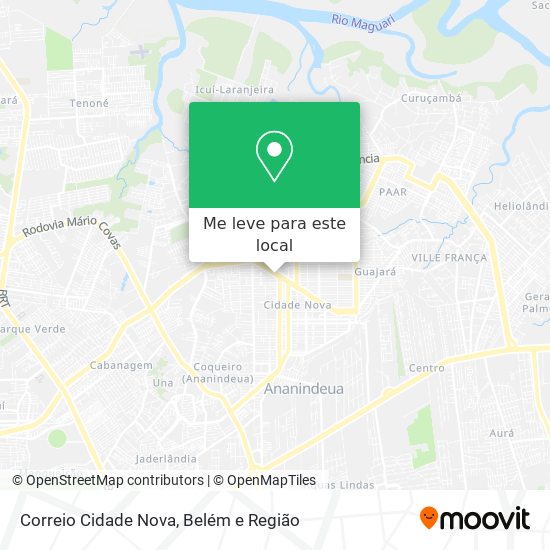Correio Cidade Nova mapa