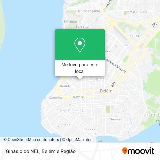 Ginásio do NEL mapa