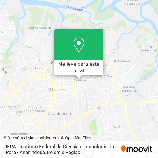 IFPA - Instituto Federal de Ciência e Tecnologia do Pará - Ananindeua mapa