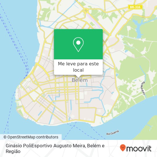 Ginásio PoliEsportivo Augusto Meira mapa