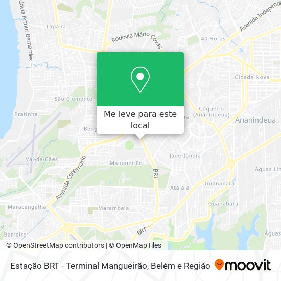 Estação BRT - Terminal Mangueirão mapa