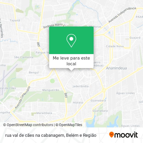 rua val de cães na cabanagem mapa