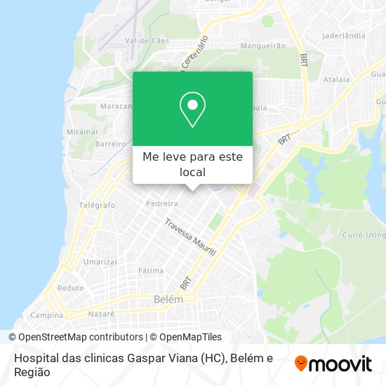 Hospital  das clinicas Gaspar Viana (HC) mapa