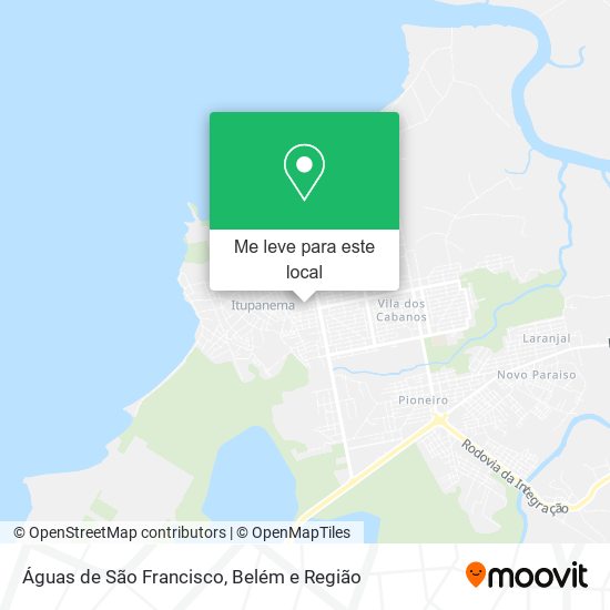 Águas de São Francisco mapa