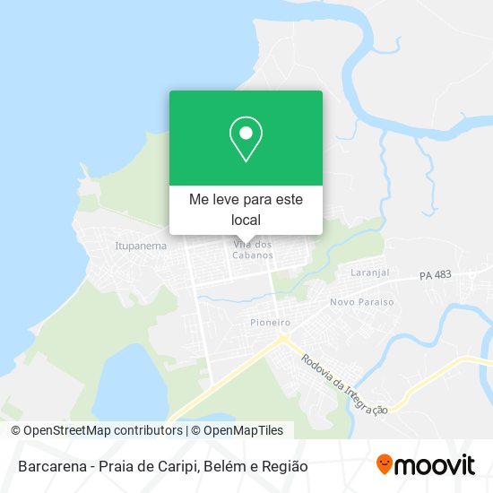 Barcarena - Praia de Caripi mapa