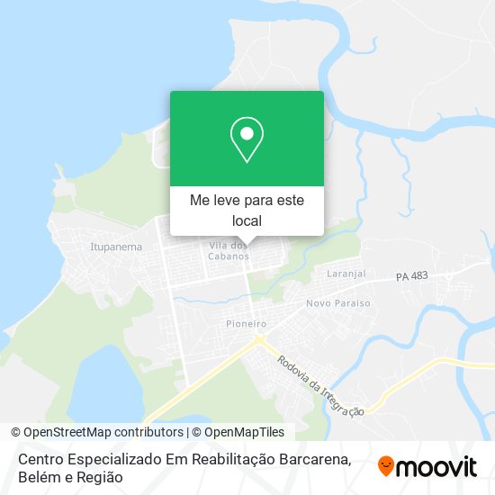 Centro Especializado Em Reabilitação Barcarena mapa