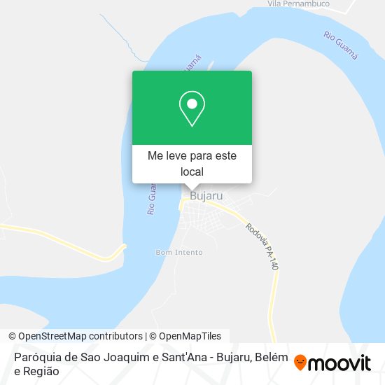 Paróquia de Sao Joaquim e Sant'Ana - Bujaru mapa
