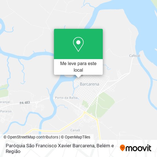Paróquia São Francisco Xavier Barcarena mapa