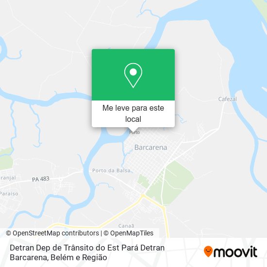 Detran Dep de Trânsito do Est Pará Detran Barcarena mapa