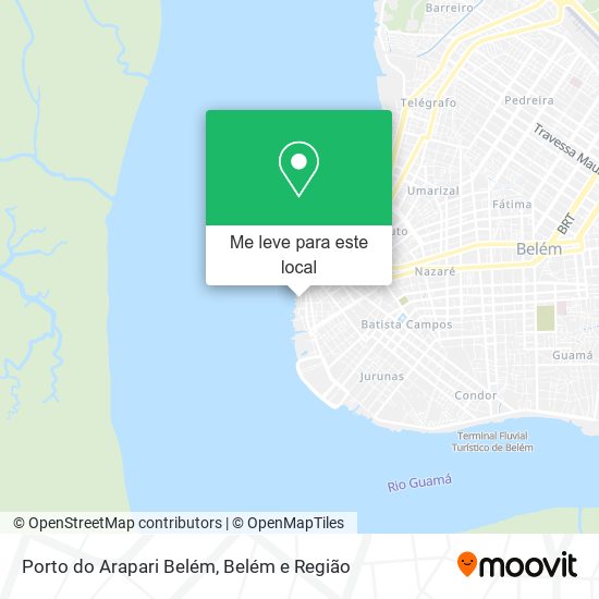 Porto do Arapari Belém mapa