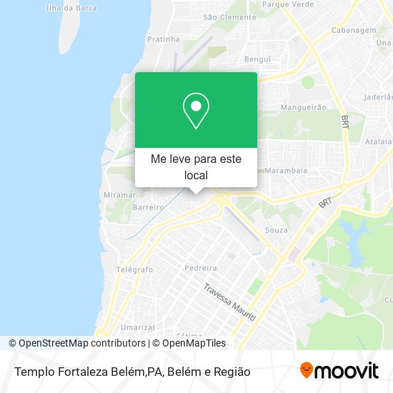 Templo Fortaleza Belém,PA mapa
