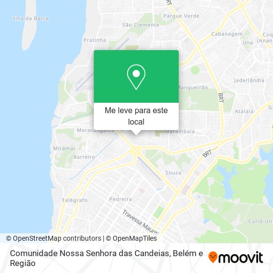 Comunidade Nossa Senhora das Candeias mapa