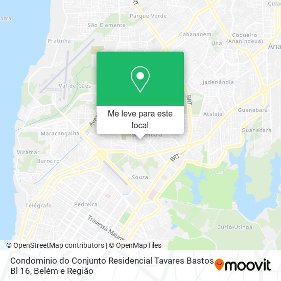 Condominio do Conjunto Residencial Tavares Bastos Bl 16 mapa
