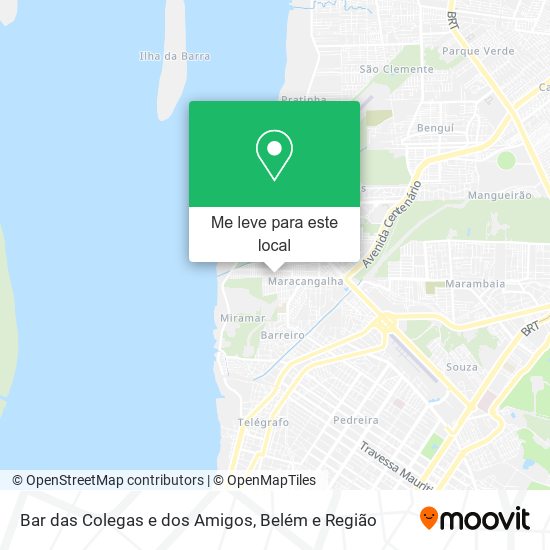 Bar das Colegas e dos Amigos mapa