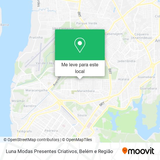 Luna Modas Presentes Criativos mapa