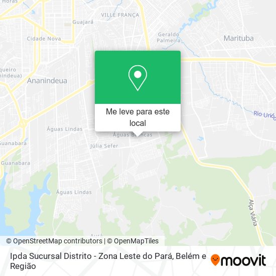 Ipda Sucursal Distrito - Zona Leste do Pará mapa