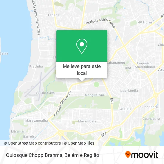 Quiosque Chopp Brahma mapa