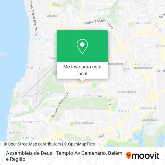 Assembleia de Deus - Templo Av Centenário mapa