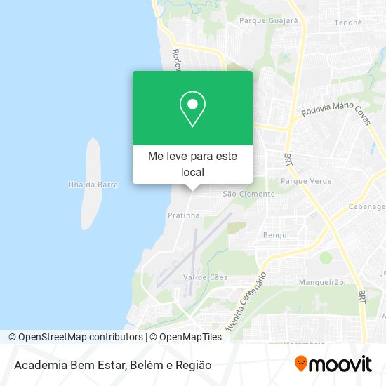 Academia Bem Estar mapa