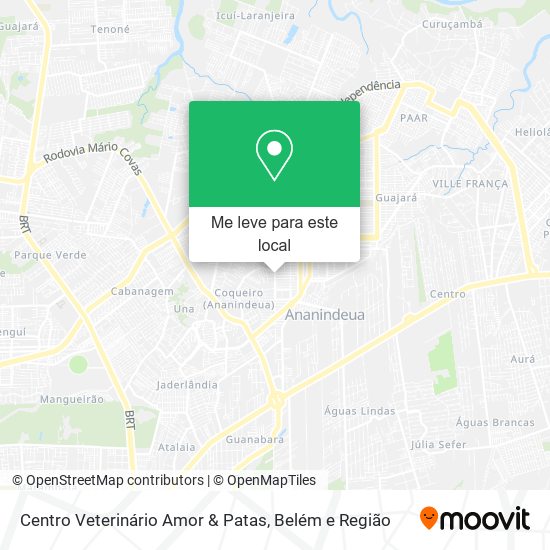 Centro Veterinário Amor & Patas mapa