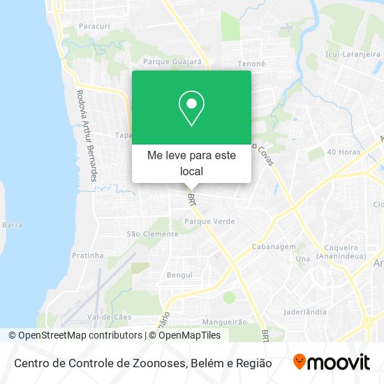 Centro de Controle de Zoonoses mapa