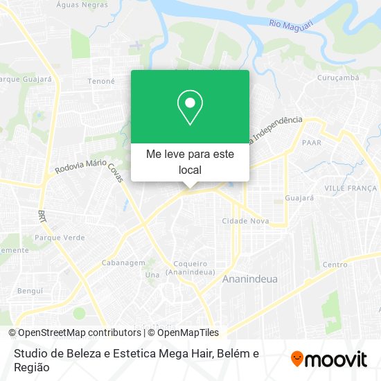 Studio de Beleza e Estetica Mega Hair mapa