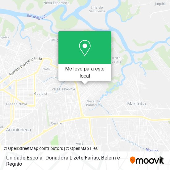 Unidade Escolar Donadora Lizete Farias mapa