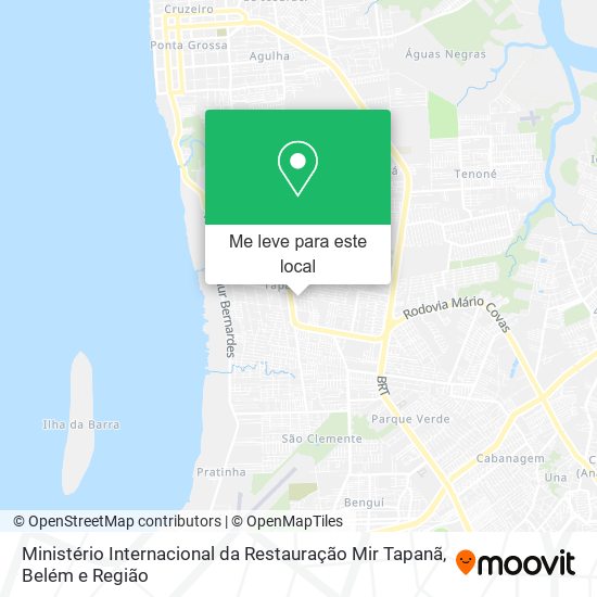Ministério Internacional da Restauração Mir Tapanã mapa