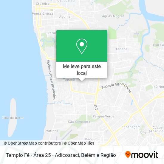Templo Fé - Área 25 - Adicoaraci mapa