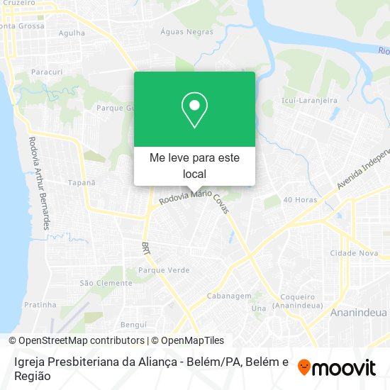 Igreja Presbiteriana da Aliança - Belém / PA mapa