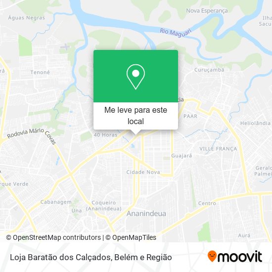 Loja Baratão dos Calçados mapa