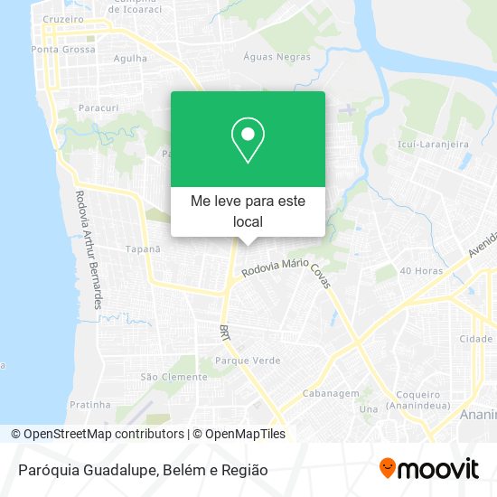 Paróquia Guadalupe mapa