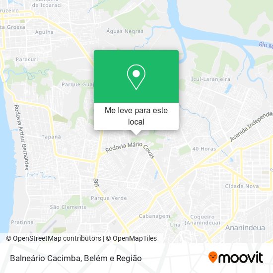 Balneário Cacimba mapa