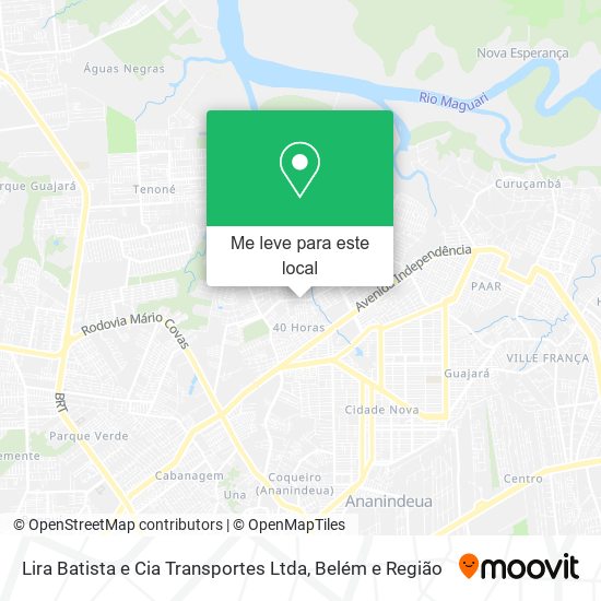 Lira Batista e Cia Transportes Ltda mapa