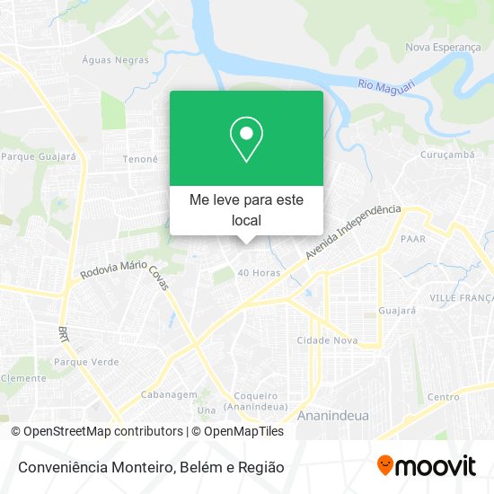 Conveniência Monteiro mapa