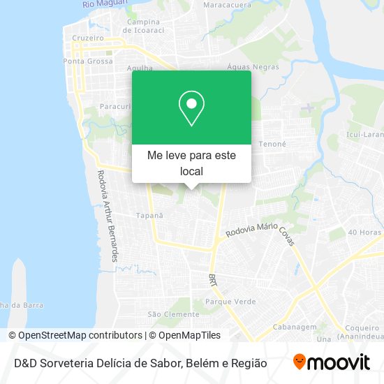 D&D Sorveteria Delícia de Sabor mapa