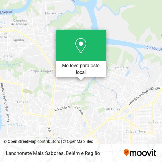 Lanchonete Mais Sabores mapa