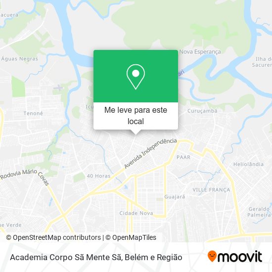 Academia Corpo Sã Mente Sã mapa