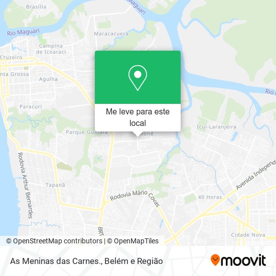 As Meninas das Carnes. mapa