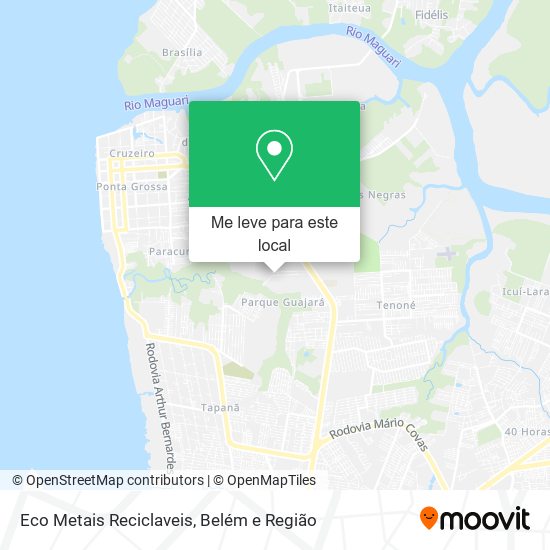 Eco Metais Reciclaveis mapa