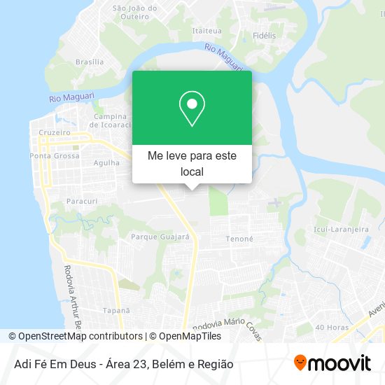 Adi Fé Em Deus - Área 23 mapa