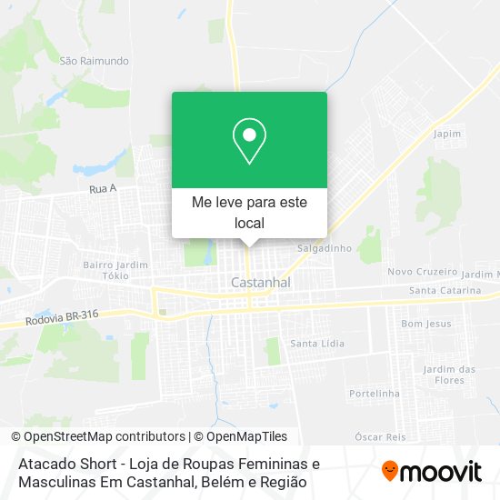 Atacado Short - Loja de Roupas Femininas e Masculinas Em Castanhal mapa