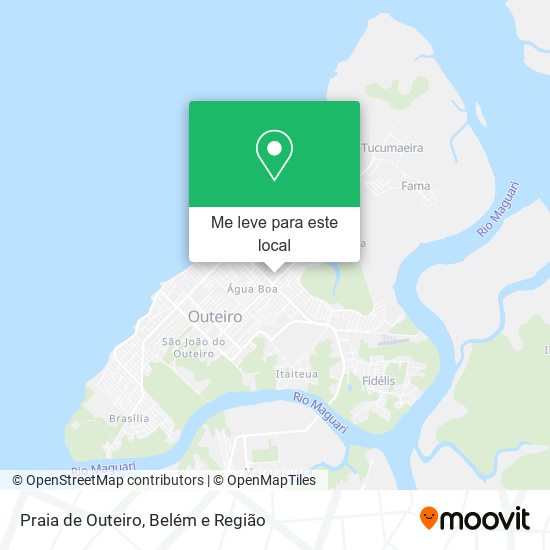 Praia de Outeiro mapa