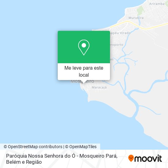 Paróquia Nossa Senhora do Ó - Mosqueiro Pará mapa