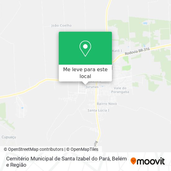 Cemitério Municipal de Santa Izabel do Pará mapa