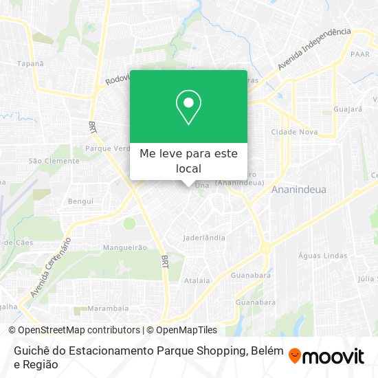 Guichê do Estacionamento Parque Shopping mapa