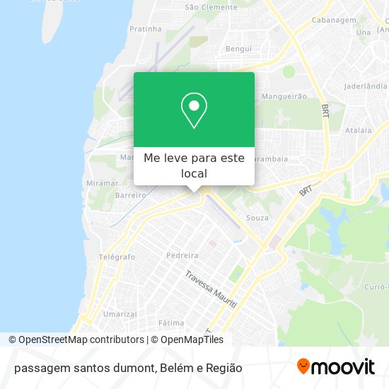 passagem santos dumont mapa